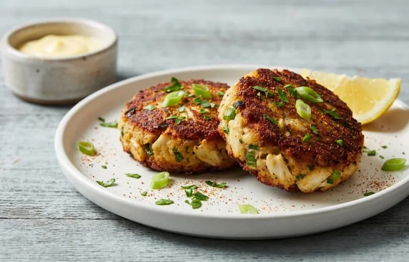 Crab Cakes, Lemon Aioli, Arugula Salad and Roasted Potatoes - Recipe 1