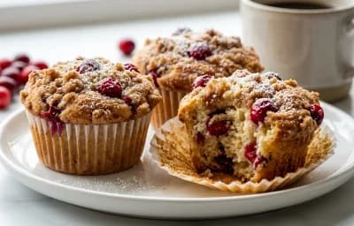 Cranberry Coffee Cake Muffins