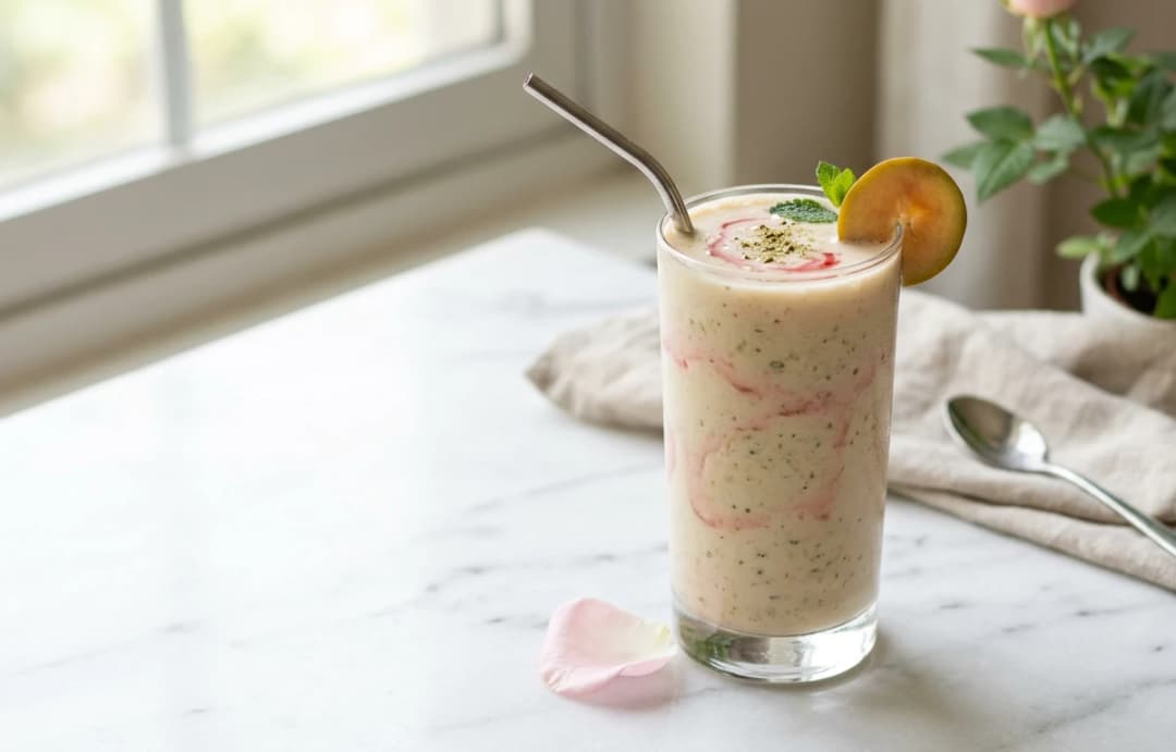 Creamy Chikoo & Banana Smoothie