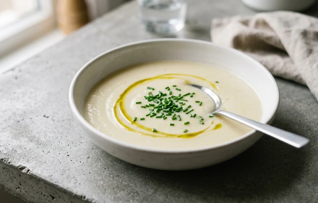 Creamy Kohlrabi & Potato Soup