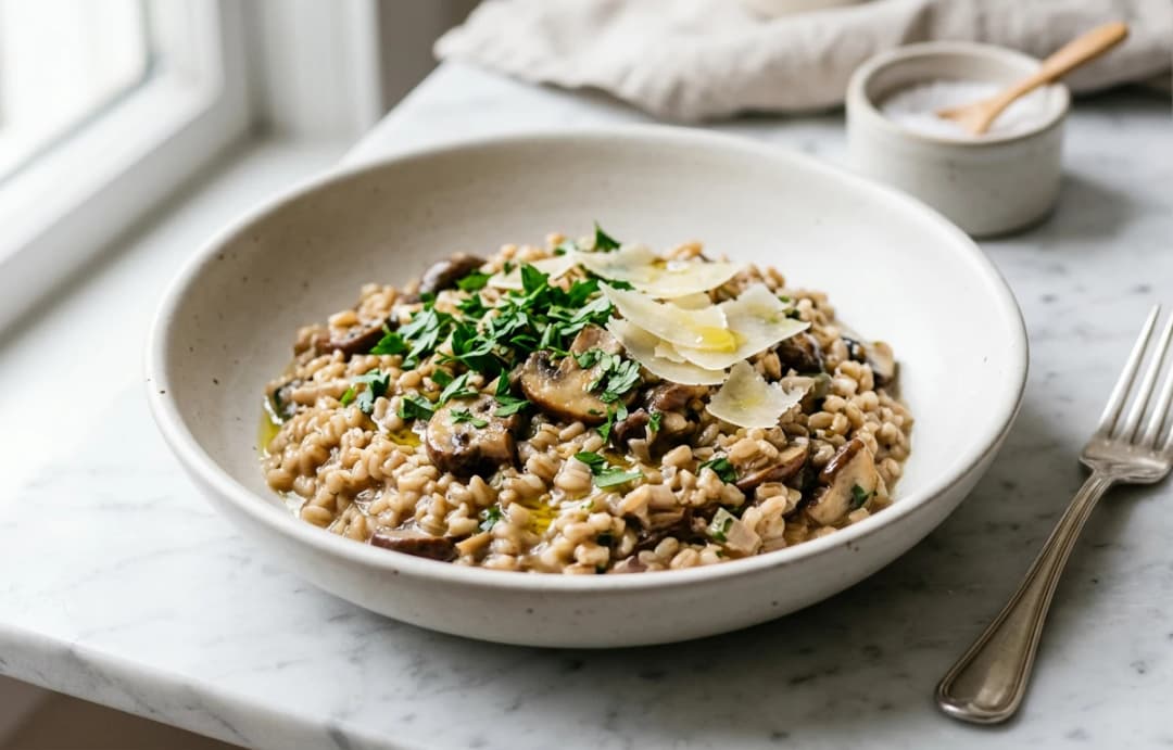 Creamy Mushroom Farrotto