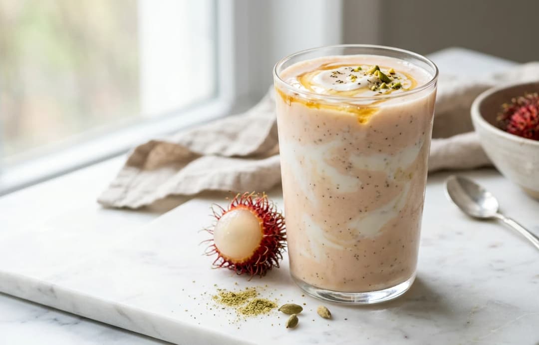 Creamy Rambutan Lassi