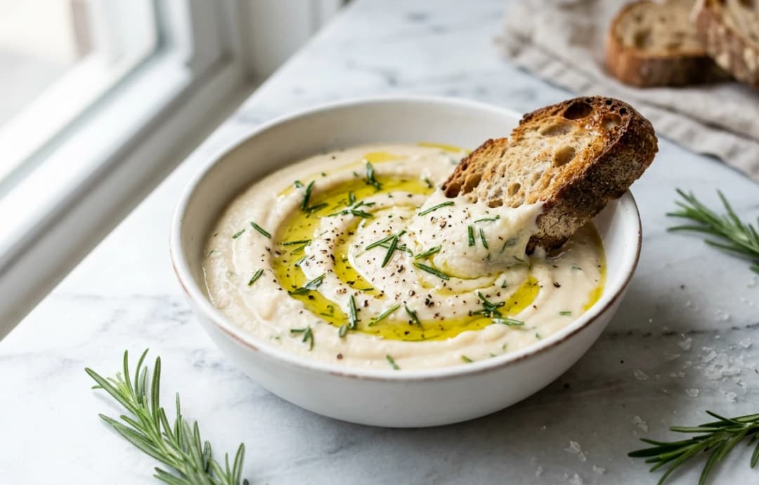 Creamy Rosemary White Bean Dip