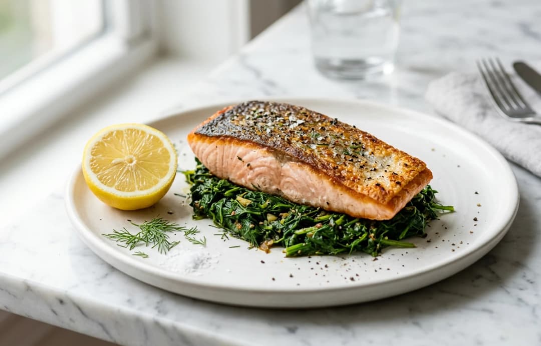Crispy-Skin Salmon with Avocado Oil