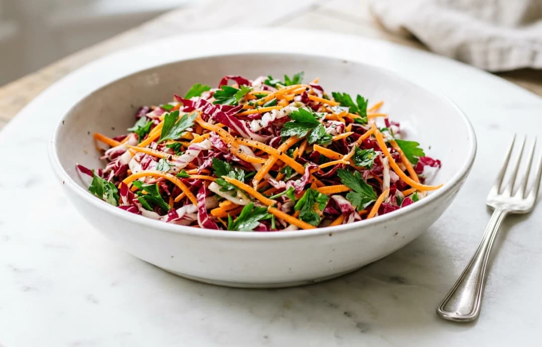 Crunchy Radicchio & Carrot Slaw