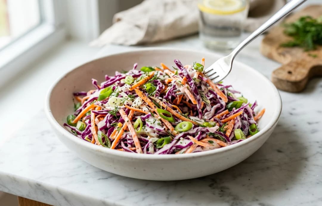 Crunchy Vinegar & Yogurt Slaw