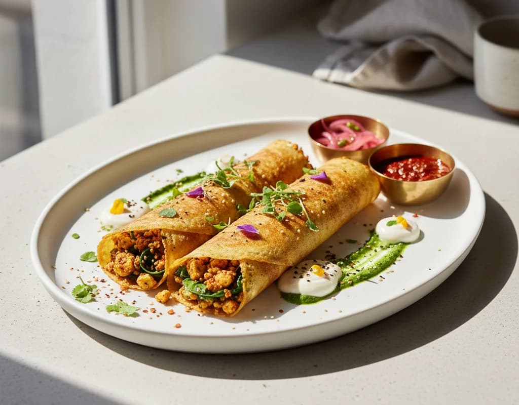 Tofu Stuffed Chilla