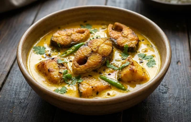 Dahi Macha, Bhaja Bhaat and Potala Bhaja - Recipe 1