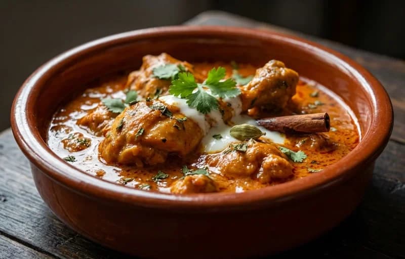 Dahi Murgi, Steamed Basmati Rice and Kachumber Salad - Recipe 1