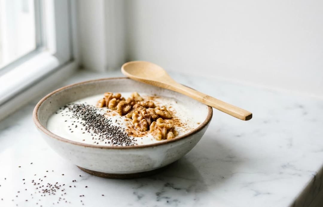 Dahi with Chia and Walnuts