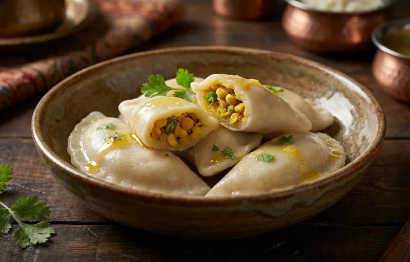 Steamed Basmati Rice, Dal Pitha and Masala Omelette - Recipe 2