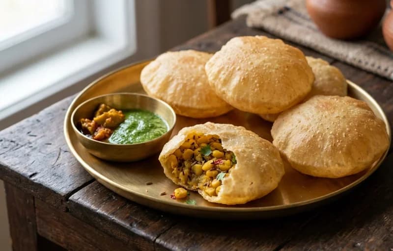 Dal Puri, Aloo Tamatar Sabzi and Cucumber Raita - Recipe 1