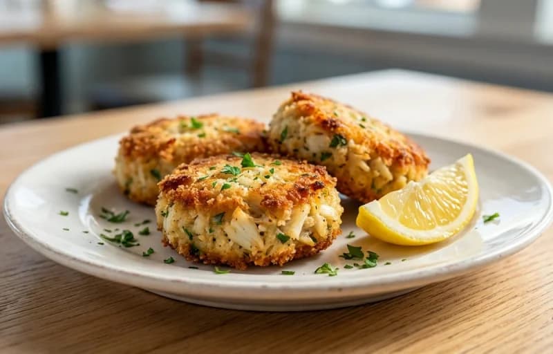 Deviled Crab Cakes, Remoulade Sauce and Side Salad - Recipe 1