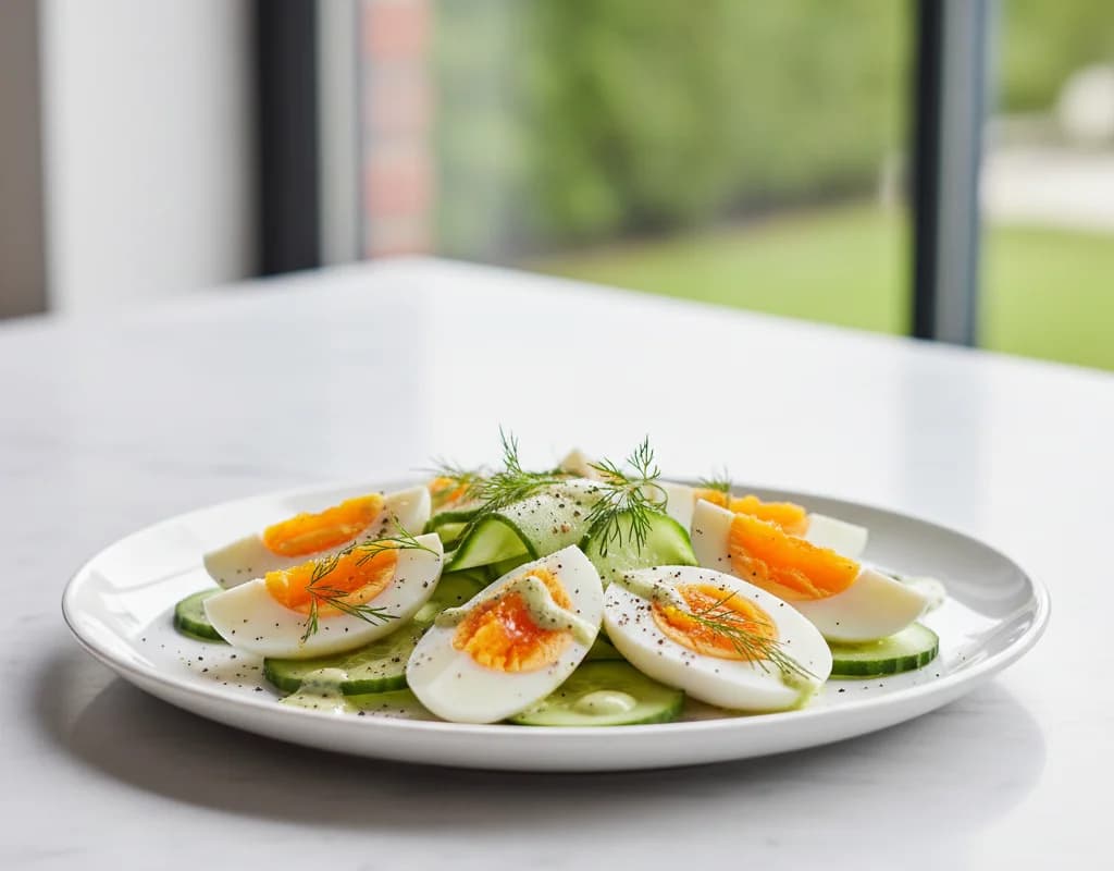 Hard Boiled Egg With Cucumber
