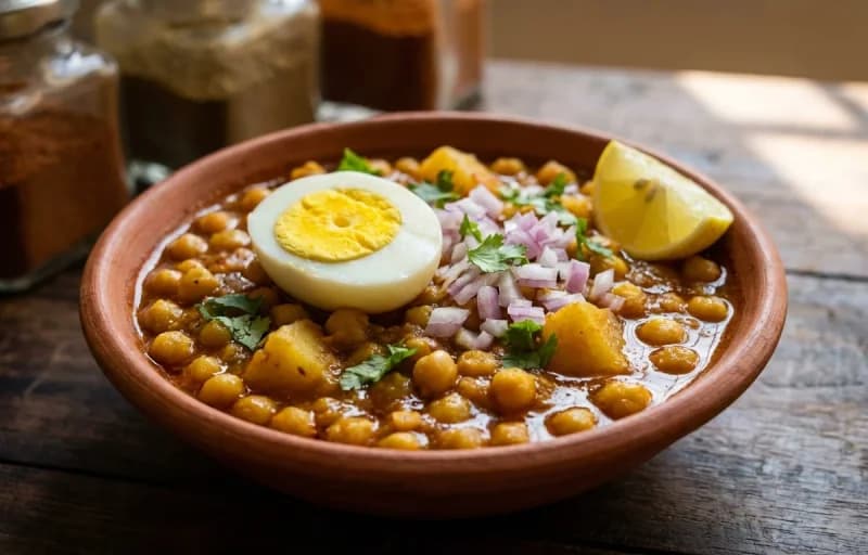 Dimer Ghugni with Bengali Luchi - Recipe 1