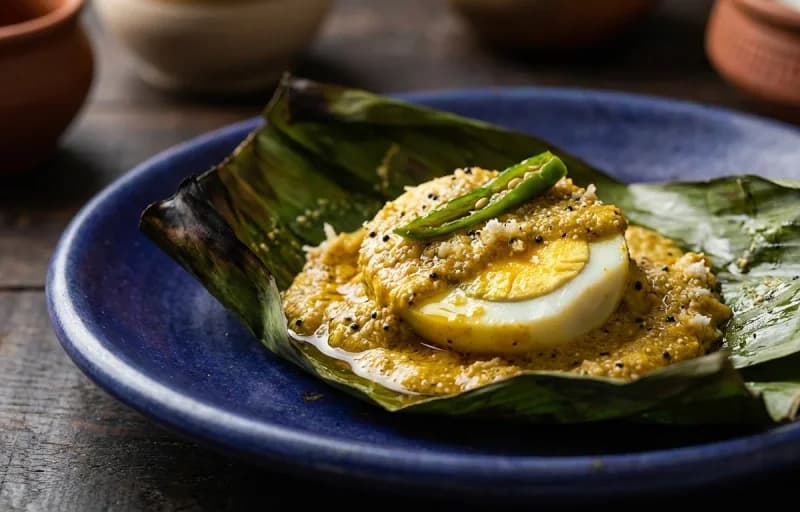 Dimer Paturi, Ghee Bhat and Masoor Dal Tadka - Recipe 1