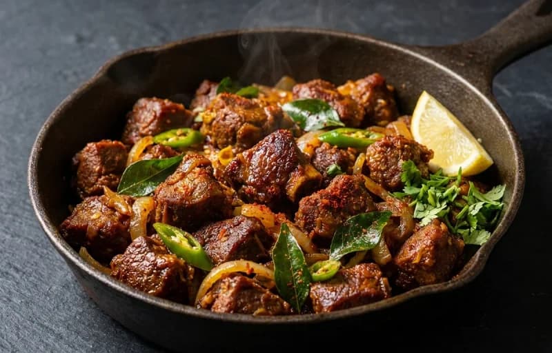 Paratha with Dry Mutton Fry - Recipe 2