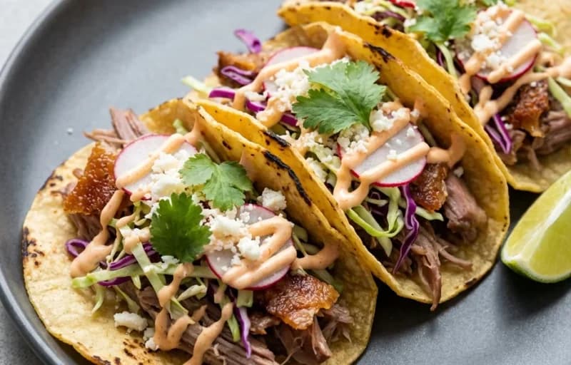 Duck Confit Tacos with Jicama Slaw - Recipe 1