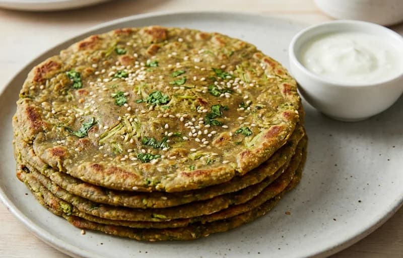 Dudhi Thepla, Dahi and Gujarati Aam Chundo - Recipe 1