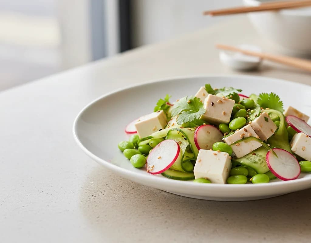 Tofu Edamame Salad