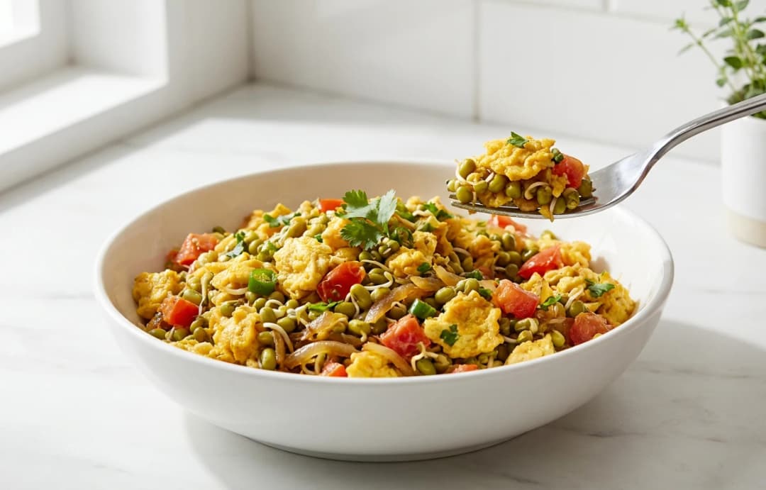 Egg And Moong Sprout Bhurji
