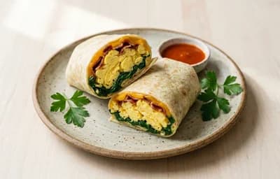 Egg And Spinach Wrap