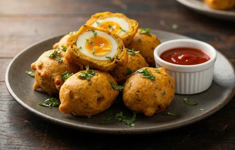 Egg Bajji with Coconut Chutney - Recipe 1