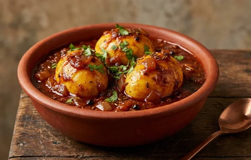 Egg Balchao with Goan Sannas - Recipe 1