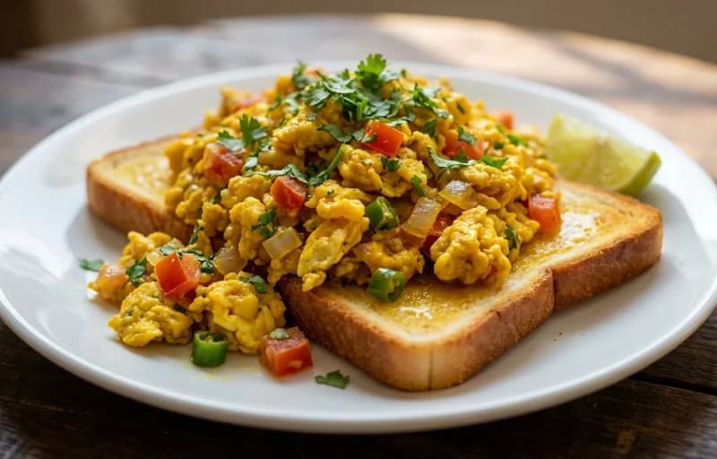 Egg Bhurji Toast