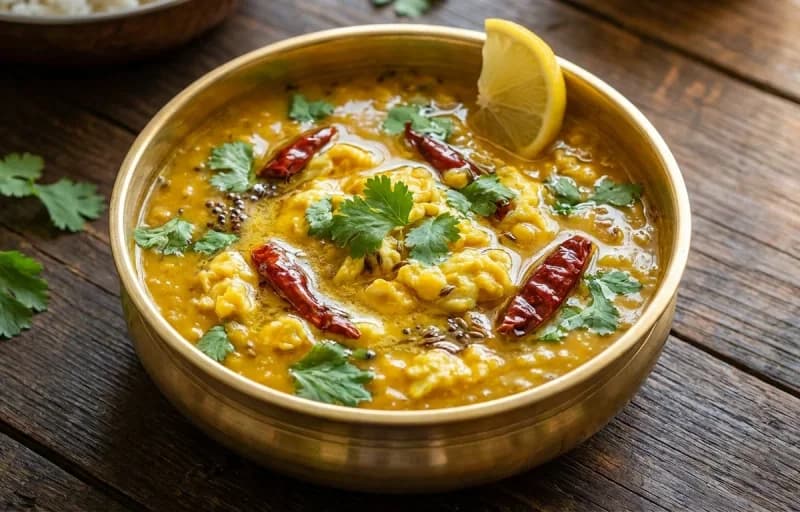 Egg Dal Fry, Roti and Tomato Chokha - Recipe 1