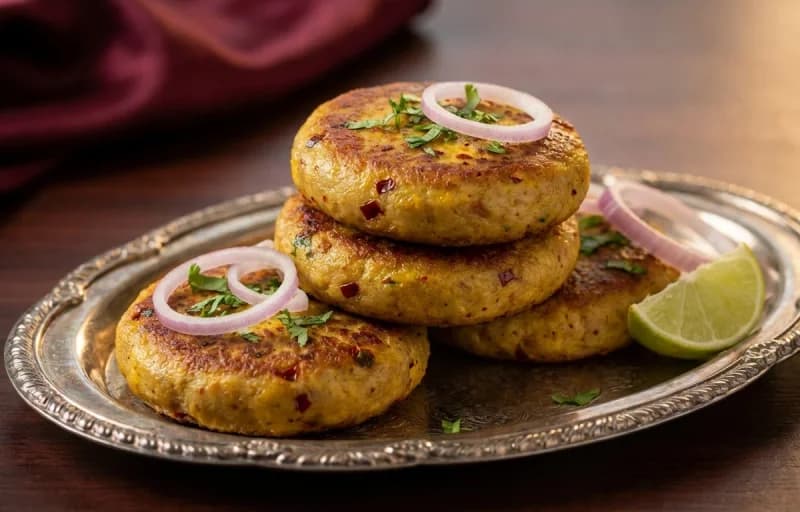 Egg Galouti Kebab, Taftan and Mint Chutney - Recipe 1