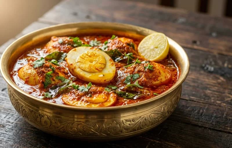 Egg Ghee Roast with Chapati - Recipe 1