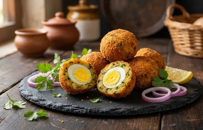 Egg Goli Kebab with Tomato Chutney - Recipe 1