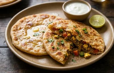 Egg Keema Paratha