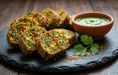 Egg Kothimbir Vadi