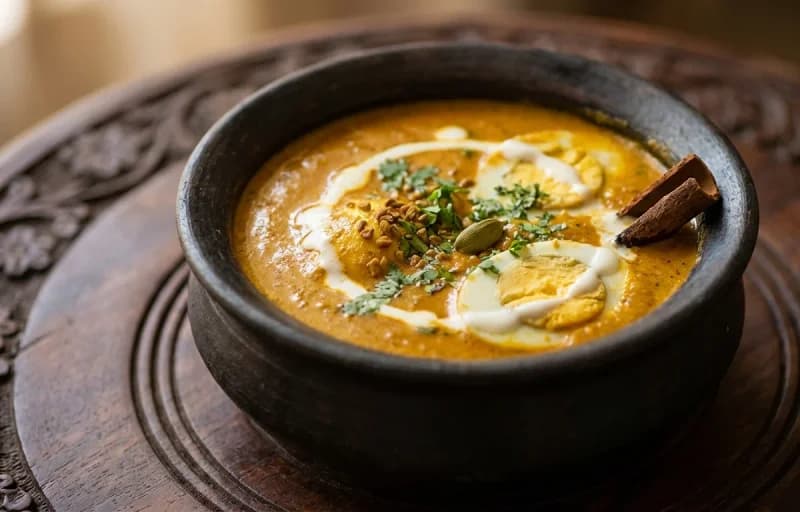 Egg Lazeez with Saffron Sheermal - Recipe 1