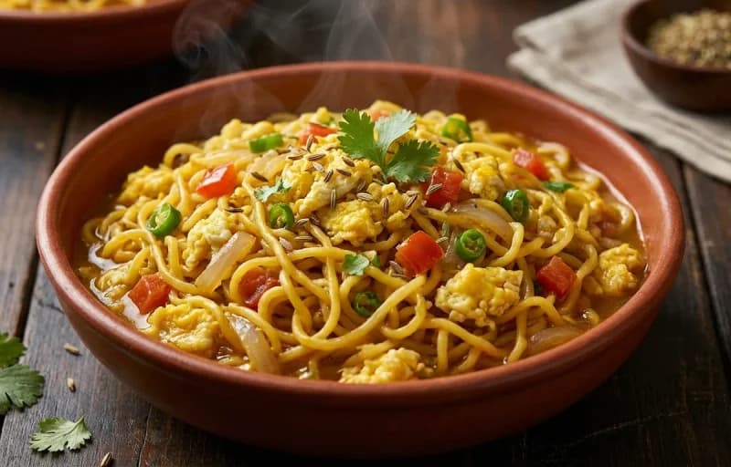 Egg Maggi with Marwari Spices
