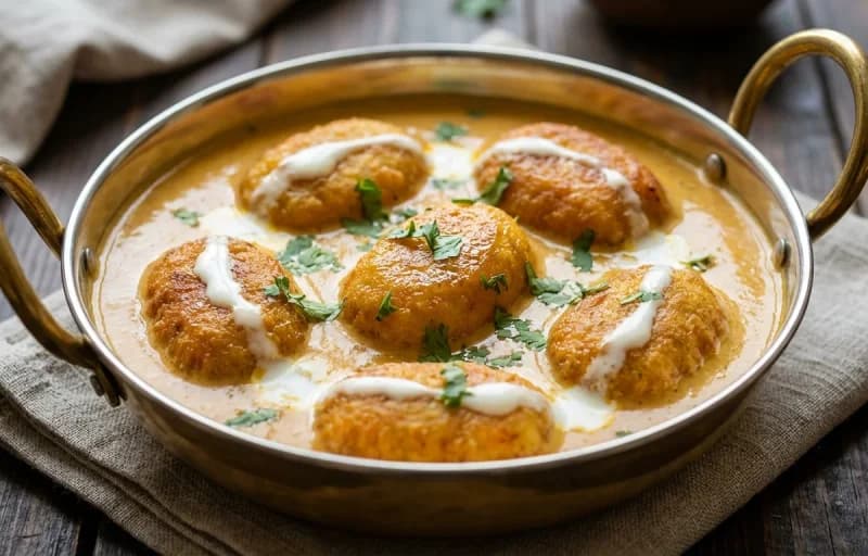 Egg Malai Kofta, Butter Naan and Onion Salad - Recipe 1