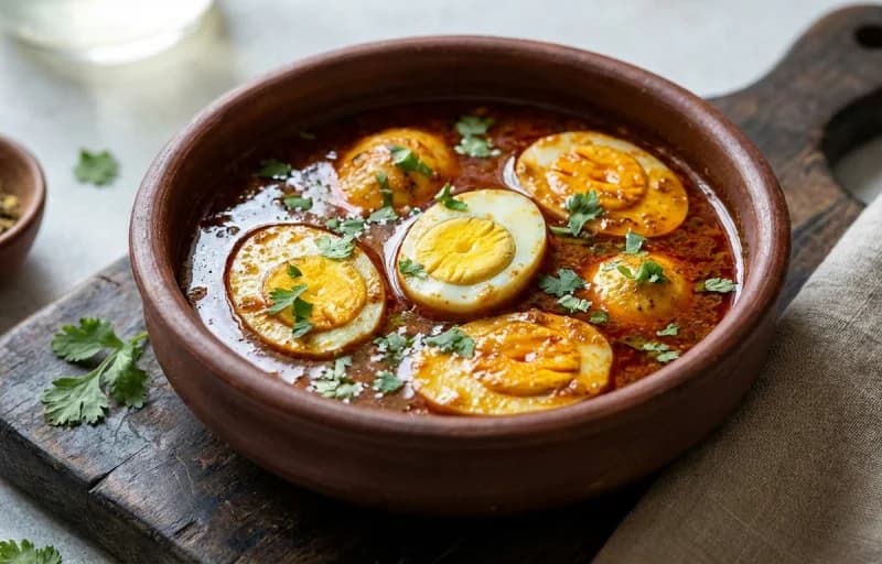 Rice Bhakri, Egg Rassaa and Onion Salad - Recipe 2