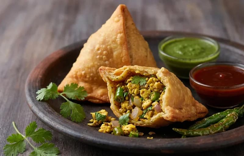 Egg Samosa with Tamarind Chutney - Recipe 1