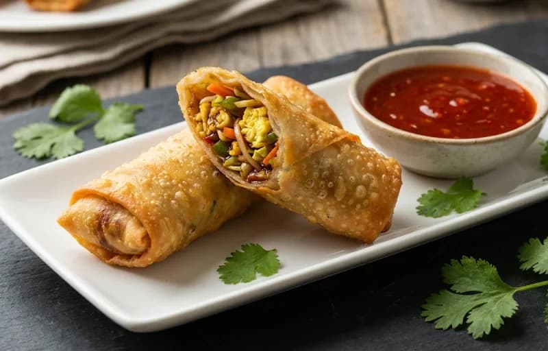 Egg Spring Rolls with Sweet Chili Sauce - Recipe 1
