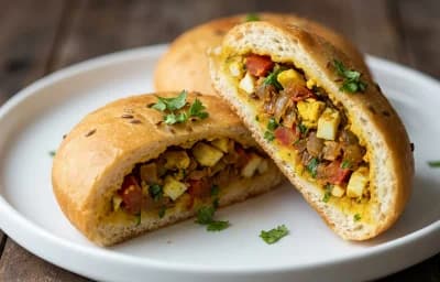 Egg Stuffed Mangalore Buns