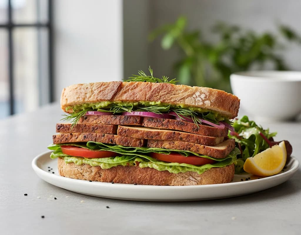 Vegan Smoked Tofu Sandwich