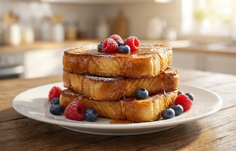 French Toast, Breakfast Sausage Links and Side of Fruit - Recipe 1