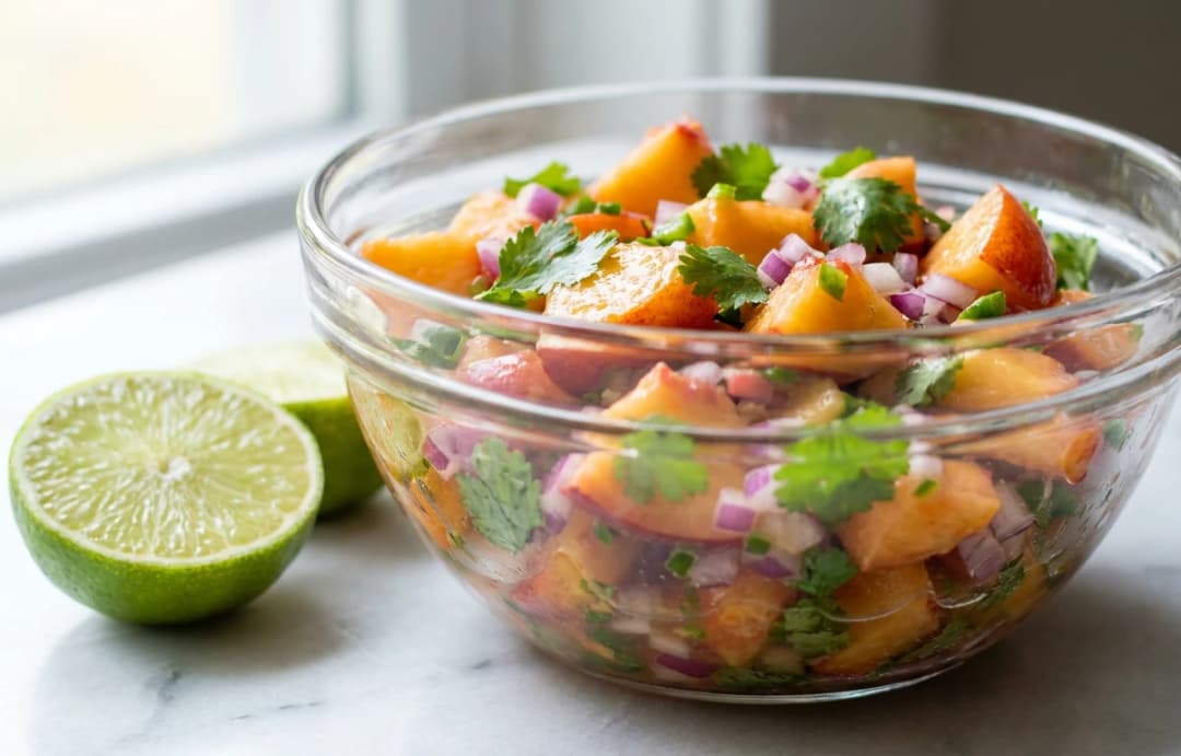 Fresh Peach & Jalapeño Salsa