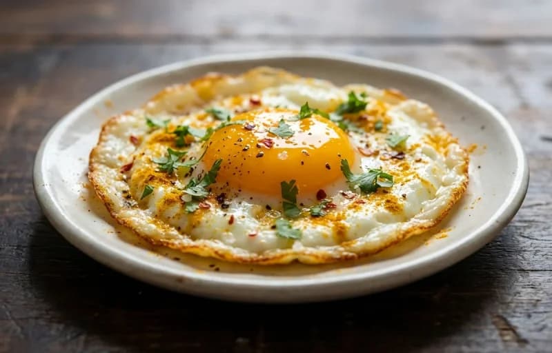 Fried Egg with Hot Garlic Sauce - Recipe 1