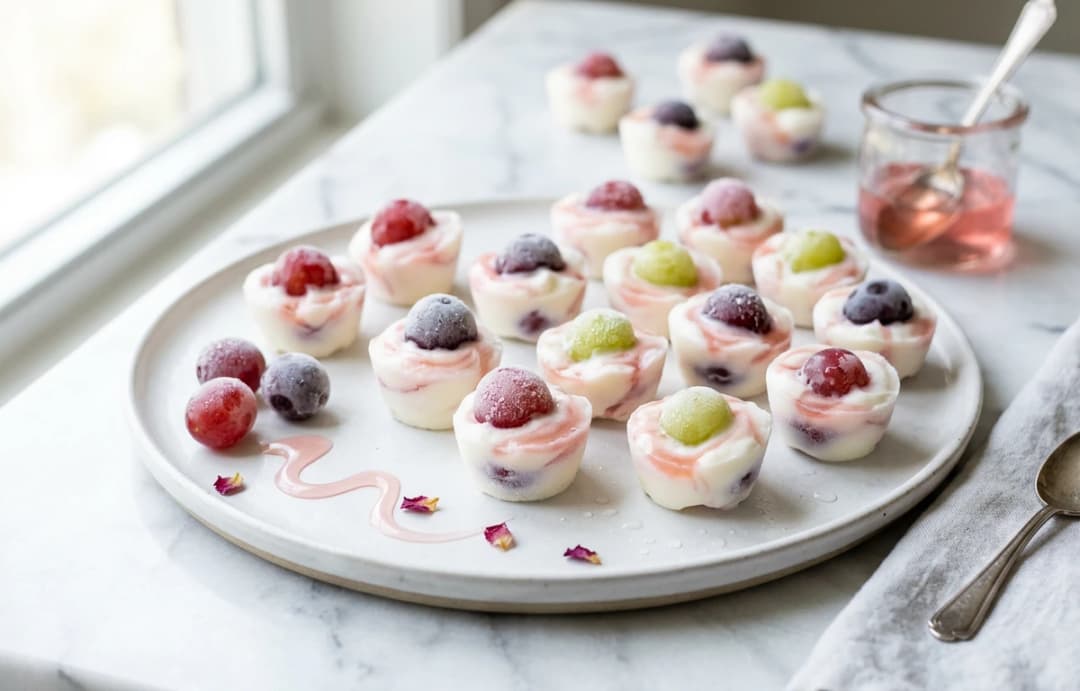 Frozen Grape & Yogurt Bites