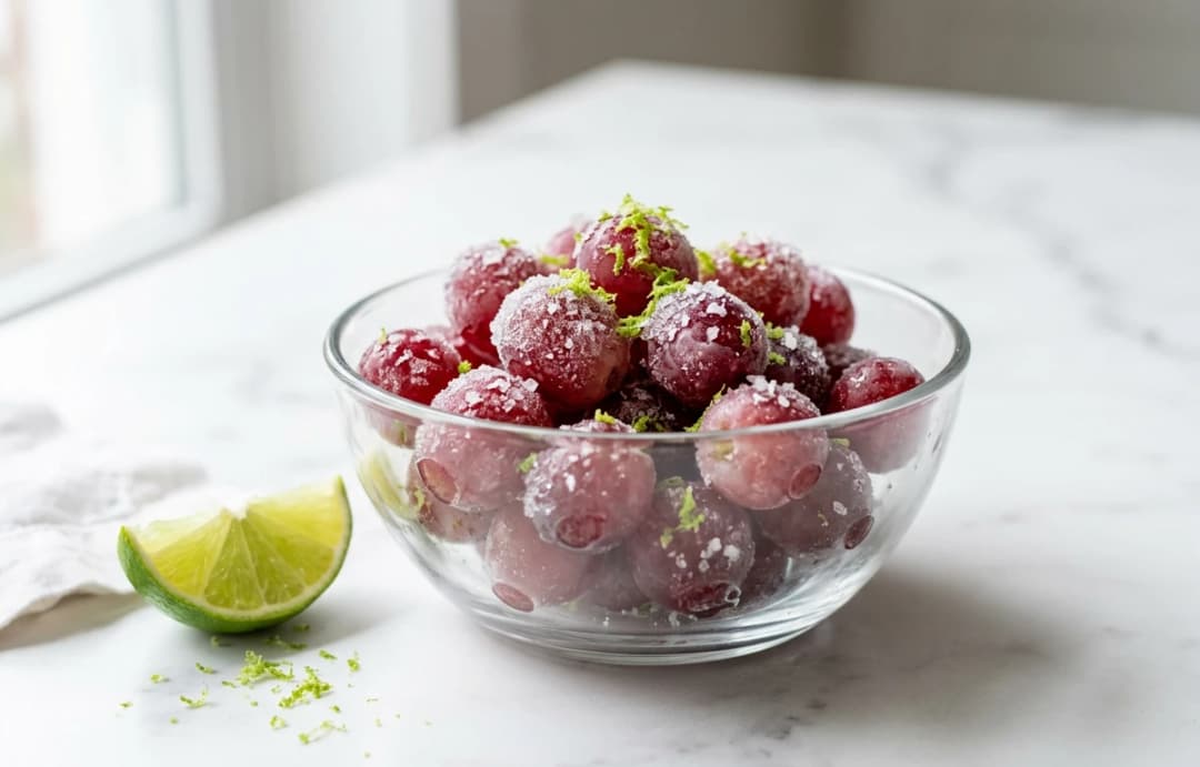 Frozen Grape Sorbet Bites