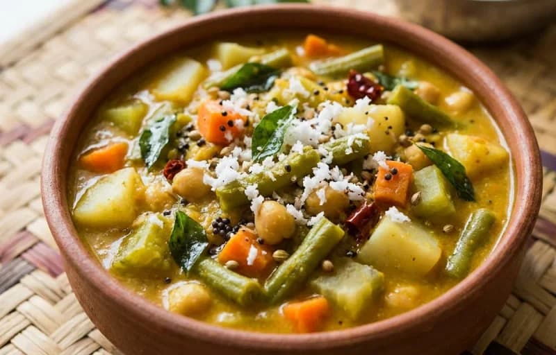 Steamed Basmati Rice, Gajbaje and Sol Kadhi - Recipe 2