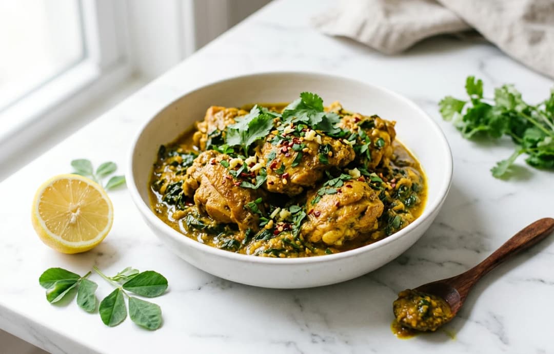 Garlic Methi Chicken (or Tofu)